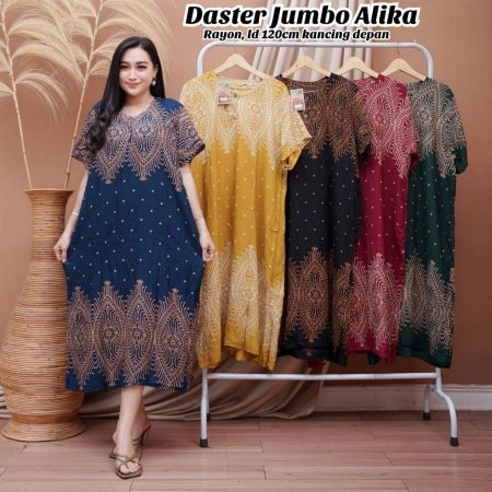 Daster Jumbo Janur Batik Kencana Ungu - DJ ANNA